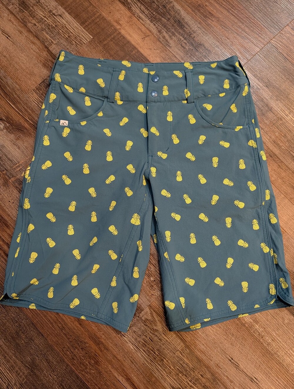Wild Rye Riley 10" Bike Shorts Pineapple Pattern Sz 4